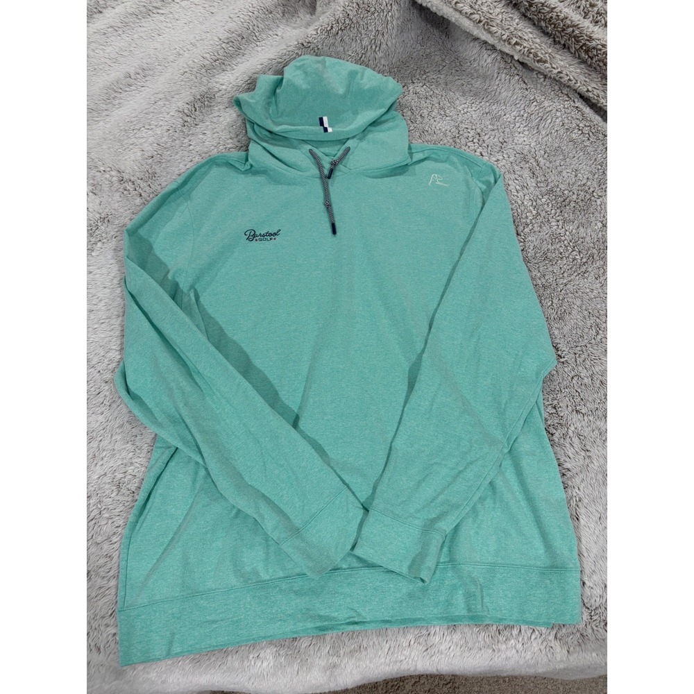 Rhoback Hesi Performance Hoodie Barstool Collab Fore Play Mint Green Heather XL